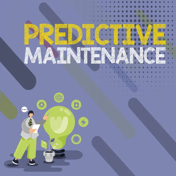 Conceptual Caption Predictive Maintenance Word Written Predict Equipment Failure Condition — Foto Stock
