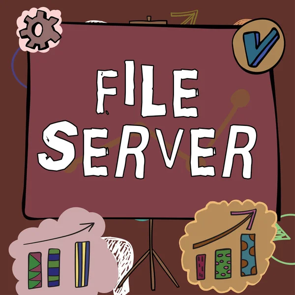 Conceptuele Bijschrift File Server Internet Concept Apparaat Dat Toegang Tot — Stockfoto