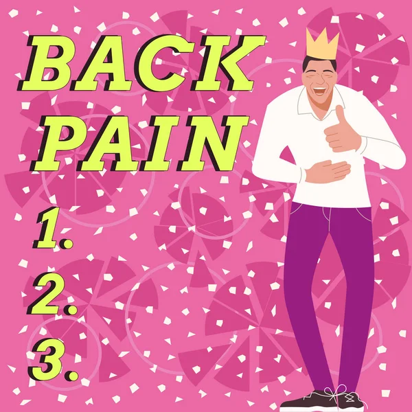 Text Showing Inspiration Back Pain Business Overview Soreness Bones Felt —  Fotos de Stock