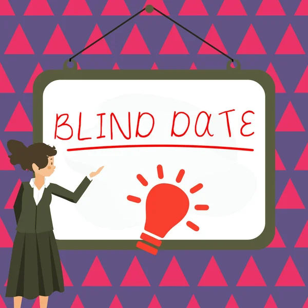 Conceptuele Weergave Blind Date Concept Betekent Maatschappelijke Betrokkenheid Met Een — Stockfoto