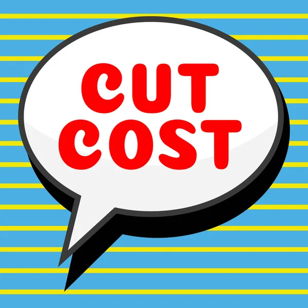 Text Showing Inspiration Cut Cost Business Overview Measures Implemented Reduced — Foto Stock