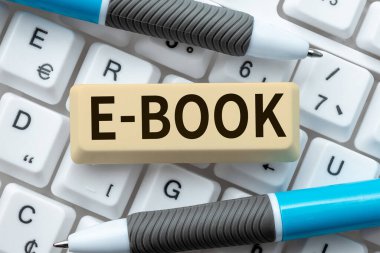 Inspiration showing sign E Book, Conceptual photo electronic version of printed book which can read computer or tablet
