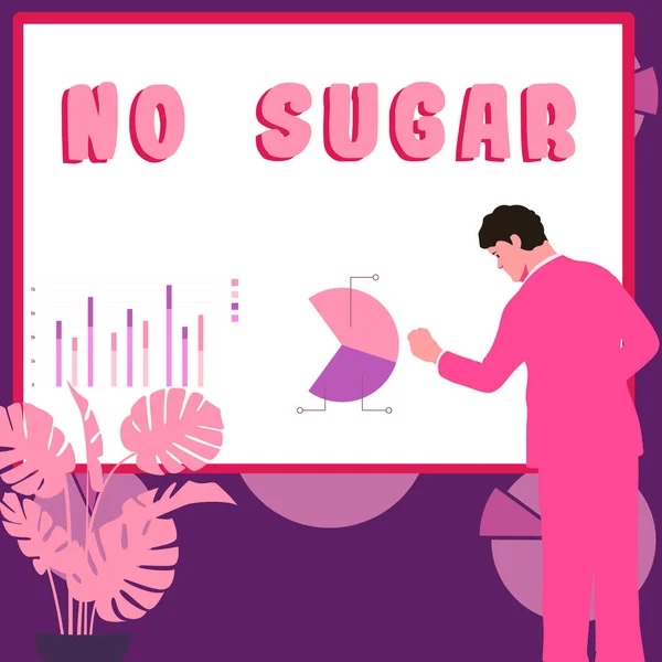 Koncepční Titulek Sugar Internet Koncept Byl Zanechán Nahrazen Umělým Sladidlem — Stock fotografie