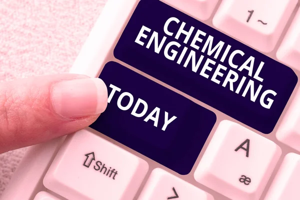 Conceptual caption Chemical Engineering, Business idea developing things dealing with the industrial application of chemistry