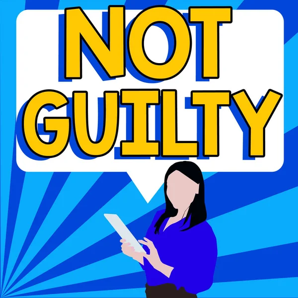 Text Showing Inspiration Guilty Word Someone Innocent Didnt Commit Specific — Stockfoto
