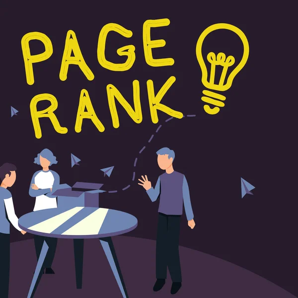 Inspiration Showing Sign Page Rank Business Overview Value Assigned Web — Stok fotoğraf