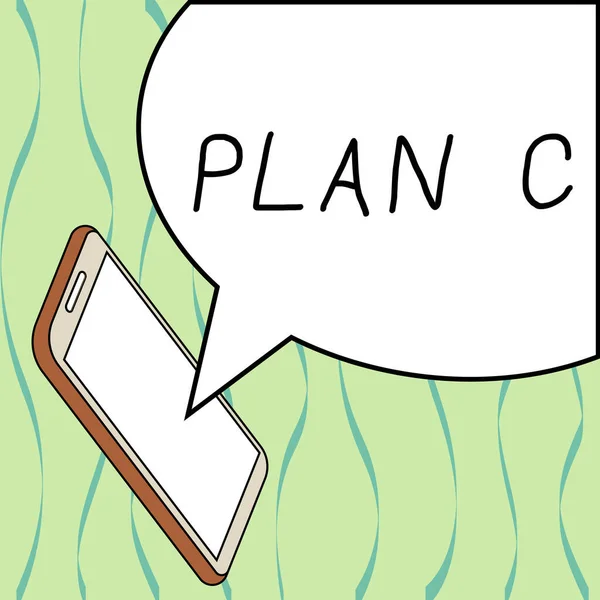 Sign Displaying Plan Word Written Ones Last Backup Strategy Detailed — Fotografia de Stock