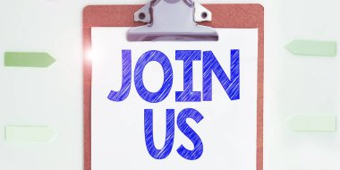 Kavramsal başlık Bize Katıl, İş Yaklaşma Kayıt Topluluğu Ekibi veya blog Sosyal medyaya kaydet