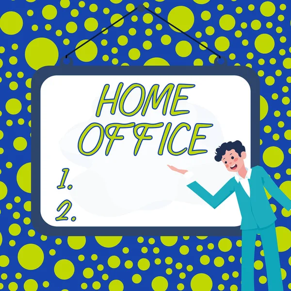 Text Showing Inspiration Home Office Word Written Space Designated Persons — Foto de Stock