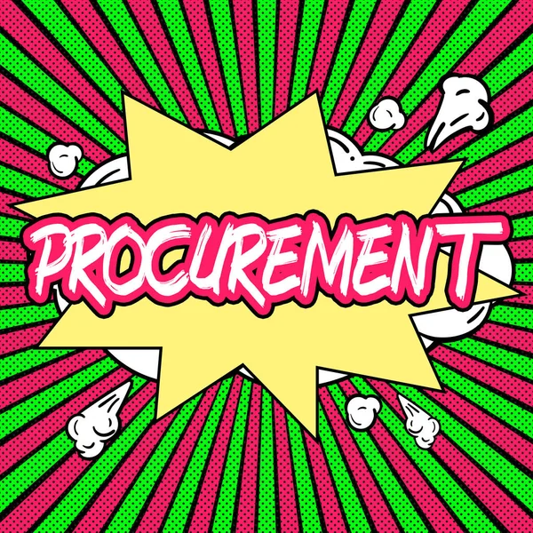 Conceptual Display Procurement Word Written Procuring Purchase Equipment Supplies — Stockfoto