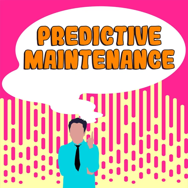 Sign Displaying Predictive Maintenance Internet Concept Predict Equipment Failure Condition — Foto Stock