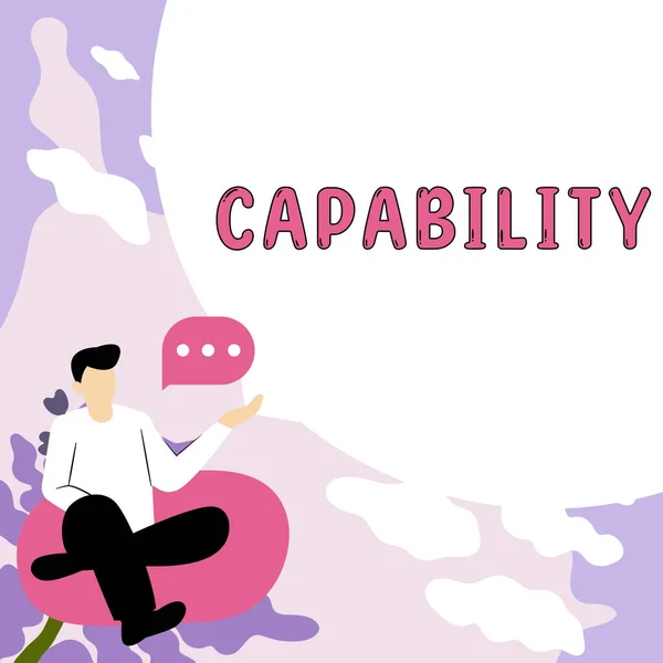 Tekst Die Inspiratie Toont Capability Business Concept Faciliteit Het Potentieel — Stockfoto