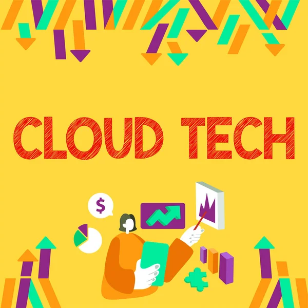 Inspiration showing sign Cloud Tech, Business concept storing and accessing data and programs over the Internet