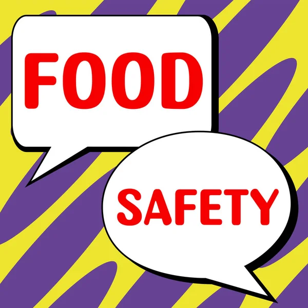 Conceptual Caption Food Safety Word Conditions Practices Preserve Quality Food — Stockfoto