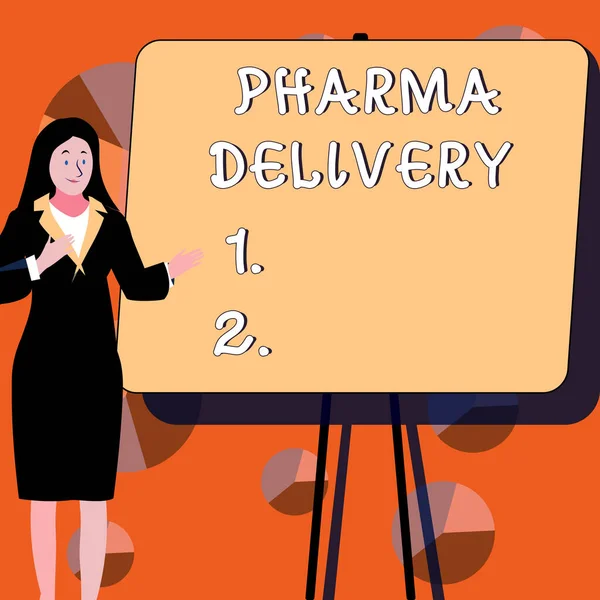 Conceptual Caption Pharma Delivery Concept Meaning Getting Your Prescriptions Mailed — Stock Fotó