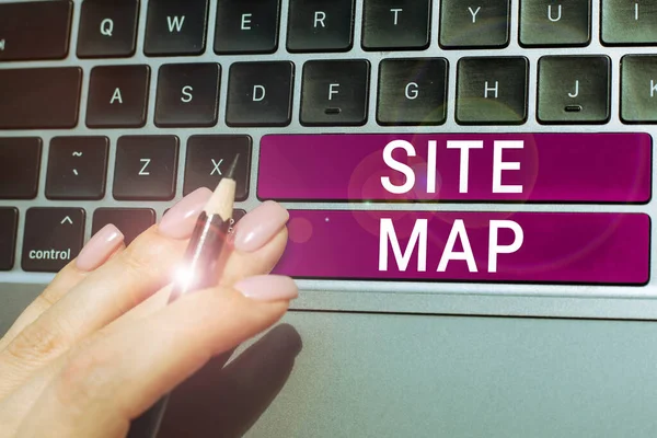 Writing displaying text Site Map, Business approach designed to help both users and search engines navigate the site
