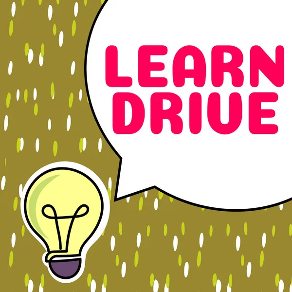Handwriting Text Learn Drive Word Gain Knowledge Skill Driving Motor — 스톡 사진