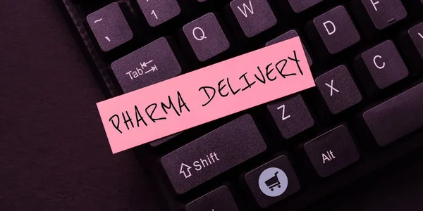 Text Caption Presenting Pharma Delivery Business Concept Getting Your Prescriptions — Stock Photo, Image