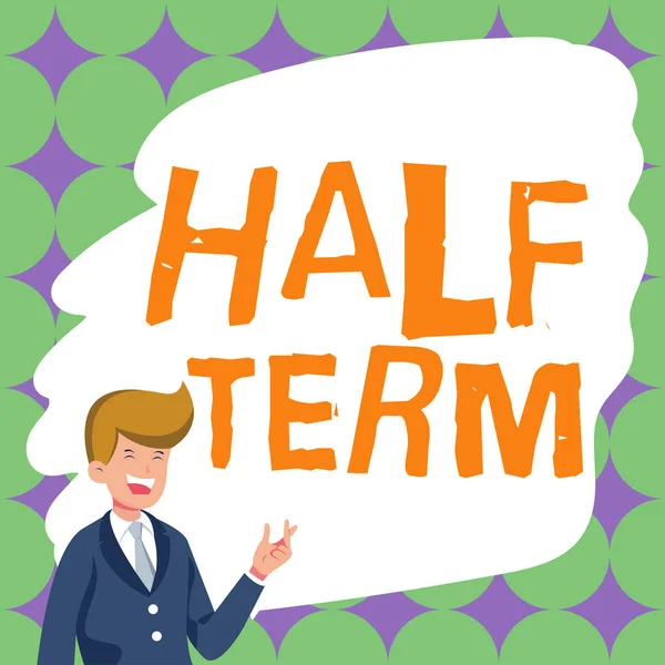 Writing Displaying Text Half Term Business Idea Half Usual Price — Stockfoto