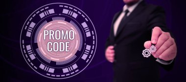 Writing displaying text Promo Code, Conceptual photo digital numbers that give you good discount on certain product