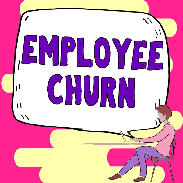 Handwriting Text Employee Churn Concept Meaning Rate Change Existing Workes — Stockfoto
