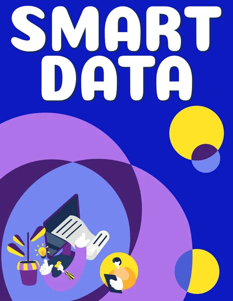 Konceptvisning Smarta Data Digital Affärsinformation Som Formateras För Ytterligare Konsolidering — Stockfoto