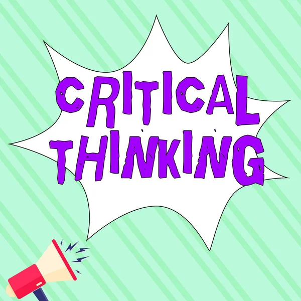 Text Caption Presenting Critical Thinking Concept Meaning Sequence Stages Project — 스톡 사진