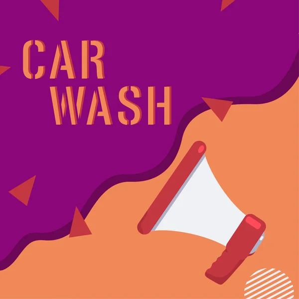 Text Showing Inspiration Car Wash Business Idea Building Containing Equipment — Fotografia de Stock