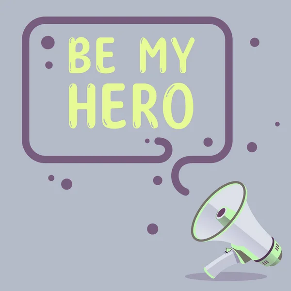 Текстовый Знак Hero Business Concept Request Someone Get Some Efforts — стоковое фото