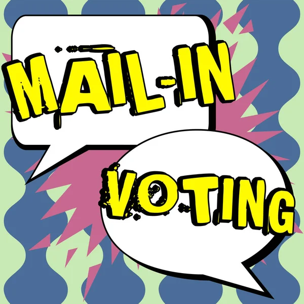 Text Sign Showing Mail Voting Business Overview Voting Election Ballot — Stockfoto