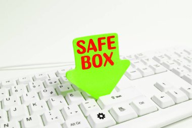 Text showing inspiration Safe Box, Business idea A small structure where you can keep important or valuable things