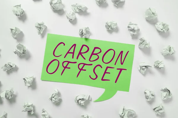 Conceptual Caption Carbon Offset Business Overview Reduction Emissions Carbon Dioxide — Stok fotoğraf