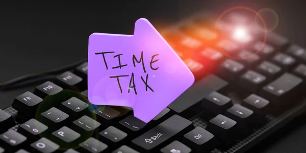 Text Showing Inspiration Time Tax Business Idea Individual Taxpayers Prepare — Stock Photo, Image