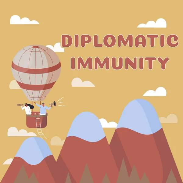 Conceptual Display Diplomatic Immunity Concept Meaning Law Gives Foreign Diplomats — Stockfoto