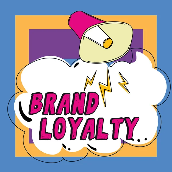 Inspiratie Met Uithangbord Brand Loyalty Business Showcase Herhaal Aankoop Ambassadeur — Stockfoto