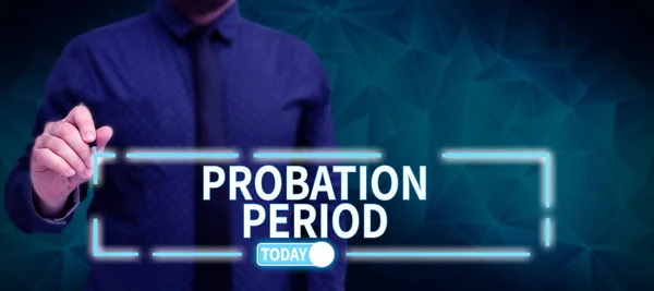 Sign Displaying Probation Period Word Written Focused Iterative Approach Searching — Stockfoto