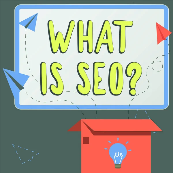 Inspiration Showing Sign What Seo Business Overview Search Engine Keywording — Stock Fotó