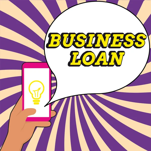 Inspiration Showing Sign Business Loan Business Showcase Credit Mortgage Financial —  Fotos de Stock