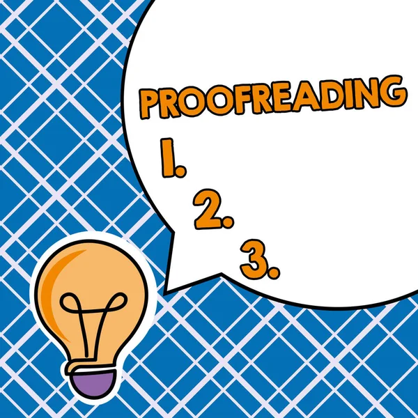 Text Showing Inspiration Proofreading Concept Meaning Act Reading Marking Spelling — Zdjęcie stockowe