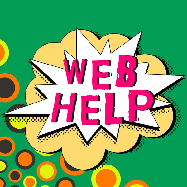 Tekst Pokazujący Inspirację Web Help Business Idea Proceduralne Lub Referencyjne — Zdjęcie stockowe