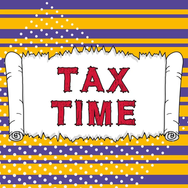 Text Caption Presenting Tax Time Conceptual Photo Compulsory Contribution State — Zdjęcie stockowe
