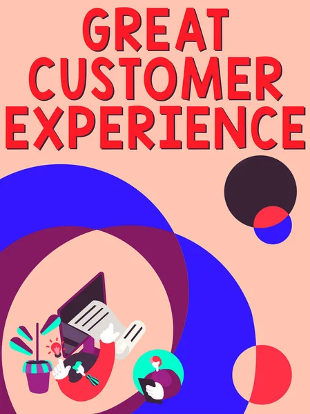 Text Bildtext Presenterar Great Customer Experience Word Skrivet Att Svara — Stockfoto