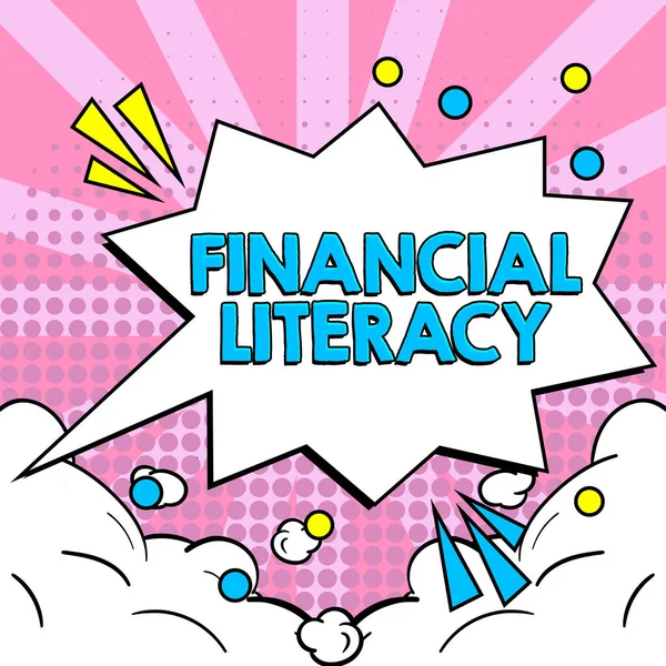 Text showing inspiration Financial Literacy, Business idea Understand and knowledgeable on how money works