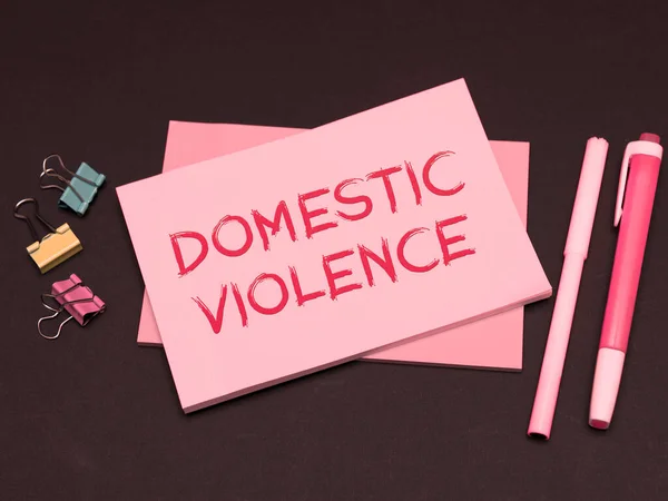 Inspiration Showing Sign Domestic Violence Internet Concept Violent Abusive Behavior — Foto de Stock