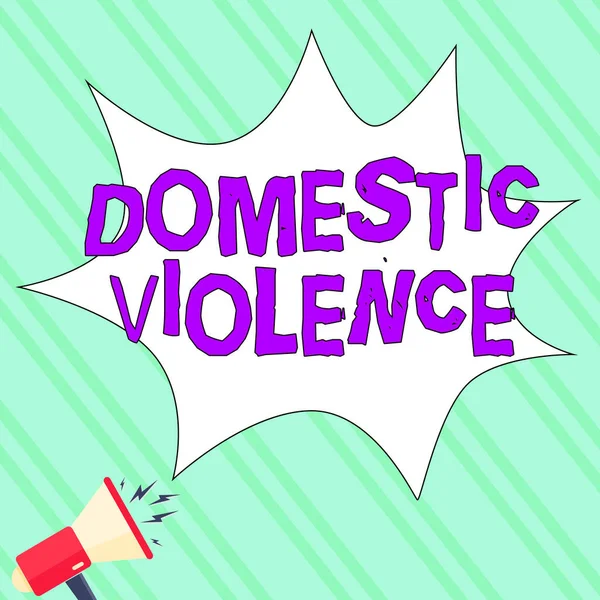 Señal Que Muestra Violencia Doméstica Concepto Que Significa Comportamiento Violento —  Fotos de Stock