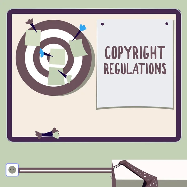 Text Showing Inspiration Copyright Regulations Internet Concept Body Law Governs —  Fotos de Stock
