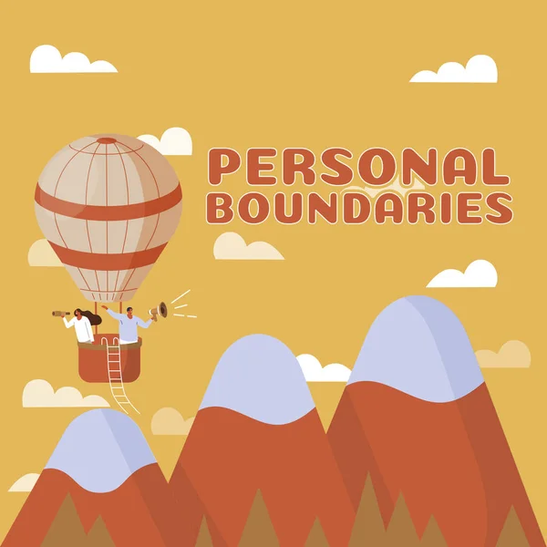 Text Caption Presenting Personal Boundaries Internet Concept Something Indicates Limit — Stockfoto