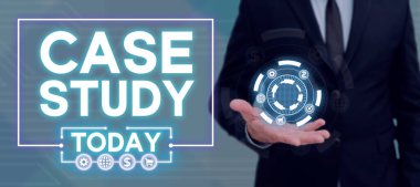 Conceptual caption Case Study, Business concept A subject matter to be discussed and related to the topic