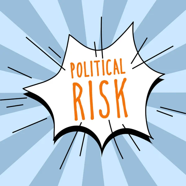 政治的リスクのインスピレーションを示すテキスト 政治的領域を調査する概念的な写真通信人 — ストック写真