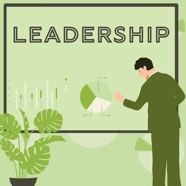 Handwriting Text Leadership Internet Concept Ability Activity Involving Leading Group — Fotografia de Stock